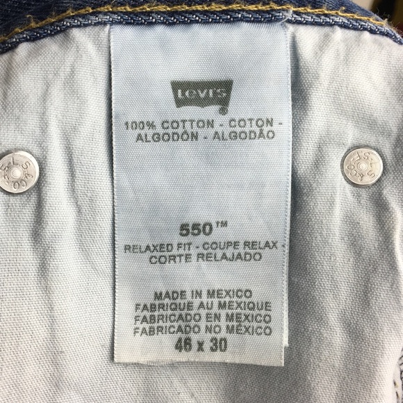 Levi’s 550 Relaxed Fit Medium Wash Blue Denim Jeans 46X30 - Picture 10 of 17